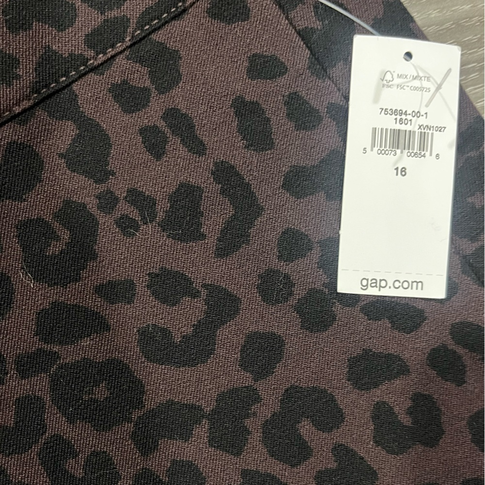 GAP High Rise Bi-Stretch Leopard Print Legging pants 16 - Picture 9 of 10